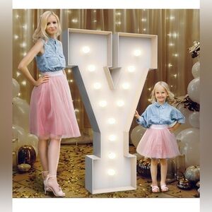 Teebloom Marquee Light Up Letter "Y" - 4FT nwt